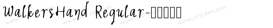 WalkersHand Regular字体转换